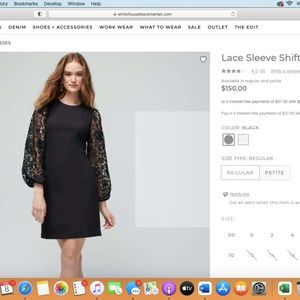 Lace Sleeve Shift Dress
